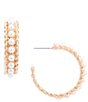 Dillard's Pearl Rope Textured Edge Hoop Earrings - Image 1