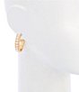 Dillard's Pearl Rope Textured Edge Hoop Earrings - Image 2