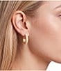 Dillard's Pearl Rope Textured Edge Hoop Earrings - Image 2