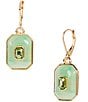 Dillard's Peridot Stone Resin Octagon Drop Earrings - Image 1