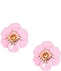 Dillard's Pink Flower Stud Earrings - Image 1
