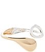 Dillard's Polished & Open Metal Teardrop Bypass Hinge Bracelet - Image 1