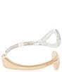 Dillard's Polished & Open Metal Teardrop Bypass Hinge Bracelet - Image 2