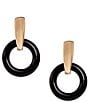 Dillard's Polished Metal Round Drop Earrings - Image 1