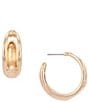 Dillard's Polished Open Metal Hoop Earrings - Image 1