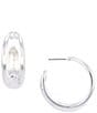 Dillard's Polished Open Metal Hoop Earrings - Image 3