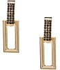 Dillard's Rectangle Links Drop Earrings, Color:Multi/Gold - Image 1