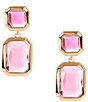 Dillard's Resin Stone Square Double Drop Earrings - Image 3
