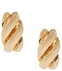 Dillard's Ribbed Polished Metal Stud Drop Earrings - Image 1