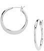 Dillard's Tailored Graduated Hoop Sensitive Earrings, Color:Silver - Image 1