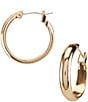 Color:Gold - Image 1 - Tailored Small Hoop Sensitive Earrings
