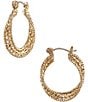 Color:Gold - Image 1 - Tailored Small Twist Hoop Sensitive Earrings