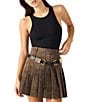 Dillard's Textured Gold Jewelry Bracket Fringe Tie Belt - Image 2