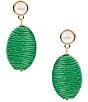 Dillard's Thread Wrapped Green Drop Earrings - Image 1