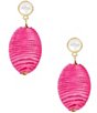 Dillard's Thread Wrapped Pink Drop Earrings - Image 1