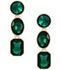 Dillard's Three Stone Drop Earrings - Image 1