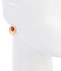 Dillard's Tortoise Resin Organic Oval Metal Stud Earrings - Image 2
