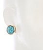 Dillard's Turquoise Clip Stud Earrings, Color:Turquoise/Gold - Image 2