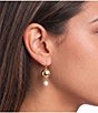 Dillard's Two Tone Bead Drop Earrings - Image 2