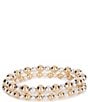 Color:Two Tone - Image 1 - Two Tone Beaded Stretch Bracelet Set
