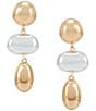 Dillard's Two Tone Drop Earrings - Image 1