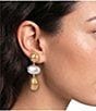 Dillard's Two Tone Drop Earrings - Image 2