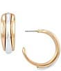 Dillard's Two Tone Hoop Earrings - Image 1