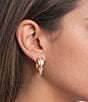 Dillard's Two Tone Hoop Earrings - Image 2