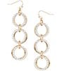 Dillard's Two Tone Link Drop Earrings - Image 1