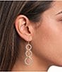 Dillard's Two Tone Link Drop Earrings - Image 2