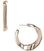 Dillard's Wavy Metal Molten Hoop Earrings, Color:Gold - Image 1