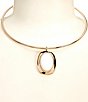 Dillard's Resin Oval Pendant Wire Collar Necklace - Image 2