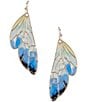Color:Gold/Multi - Image 1 - Wing Stamping Multi Color Drop Earrings