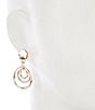 Dillard's Wobbly Metal Stud Orbital Ring Orbital Drop Earrings, Color:Gold - Image 2