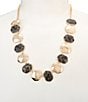 Dillard's Zebra Enamel Disc Long Strand Necklace - Image 1