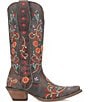 Color:Black - Image 2 - Beetle Juice Leather Embroidered Western Boots