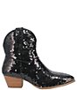 Color:Black - Image 2 - Bling Thing Sequin Western Booties
