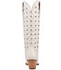 Color:White - Image 3 - Broadway Bunny Leather Studded Tall Western Boots