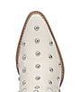 Color:White - Image 6 - Broadway Bunny Leather Studded Tall Western Boots