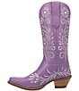 Dingo Buttercup Floral Embroidered Leather Tall Western Boots - Image 4