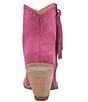 Color:Fuchsia Suede - Image 3 - Classy N Sassy Suede Studded Western Booties
