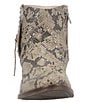 Color:Grey - Image 5 - Clementine Snake Print Leather Studded Western Booties