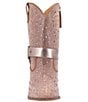 Color:Rose Gold - Image 5 - Crown Jewel Leather Rhinestone Embellished Harness Western Boots