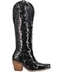 Color:Black - Image 2 - Dance Hall Queen Sequin Tall Western Boots