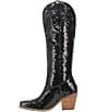 Color:Black - Image 4 - Dance Hall Queen Sequin Tall Western Boots