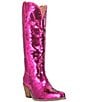 Color:Fuchsia - Image 1 - Dance Hall Queen Sequin Tall Western Boots