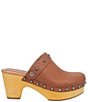 Color:Tan - Image 2 - Deadwood Leather Platform Clogs