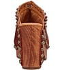 Dingo Echo Suede Studded Platform Clog Slide Sandals, Merlot - Image 3