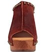 Dingo Echo Suede Studded Platform Clog Slide Sandals, Merlot - Image 5