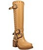 Dingo Fillmore Leather Studded Buckle Straps Tall Boots - Image 1